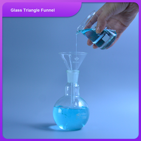 Haute qualité 60mm entonnoir tige courte 60 degrés Angle Borosilicate 3.3 verre laboratoire chimie équipement ► Photo 1/3