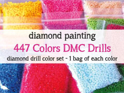 Kit de broderie diamant rond et carré, 447 couleurs pour peinture, perceuse, vente en gros, sacs/kg ► Photo 1/6