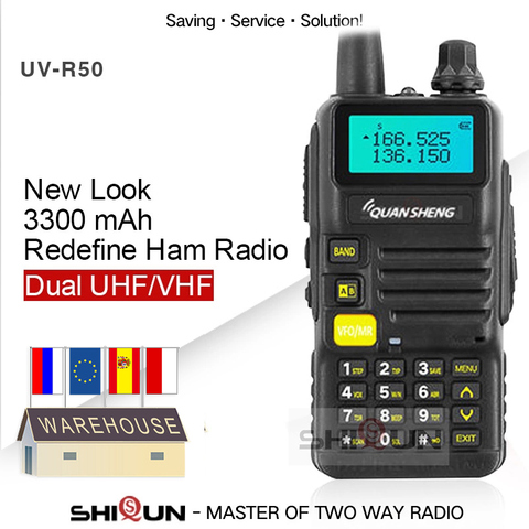 Quansheng UV-R50-2 mise à niveau Mobile talkie-walkie Vhf Uhf double bande Radio Comunicador Hf émetteur-récepteur UV-R50-1 UV R50 série Uv-5r ► Photo 1/6