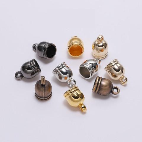 50 pcs/Lot collier extrémité pointe gland casquettes perles bouchon fin pour la fabrication de bijoux résultats bricolage fait main Bracelet accessoires fournitures ► Photo 1/6