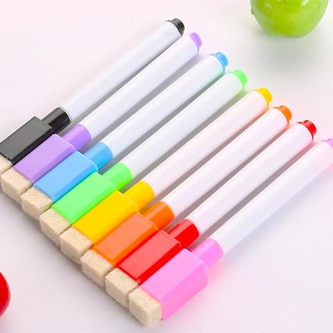 Stylo effaçable blanc sec pour tableau blanc, fournitures de dessin de bureau, pour enfants écoliers, marque pièces/ensemble, B4R9 ► Photo 1/6