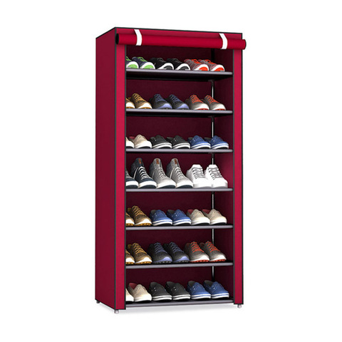 En vente Non-tissé tissu rangement étagère à chaussures couloir armoire support organisateur 8 couches assembler chaussures étagère bricolage meubles de maison ► Photo 1/5