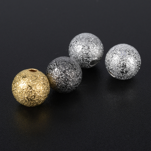 Perles mates en cuivre avec trous, fournitures de bijouterie, bricolage, perles espacées, 20 à 100 pièces/lot ► Photo 1/6