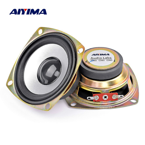 AIYIMA 2 pièces 3 pouces Portable gamme complète haut-parleurs 4 ohms 5W son haut-parleur néodyme Home cinéma KTV haut-parleur professionnel bricolage ► Photo 1/6