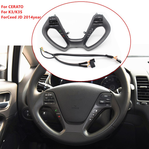 Interrupteur à boutons pour KIA CERATO K3 2016 2017 K3S ceed JD 2014, avec commandes au volant, fonctions de navigation vocale et audio ► Photo 1/6