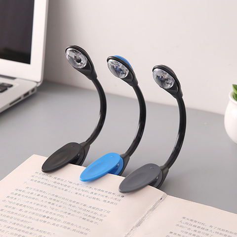 Lampe de lecture LED Portable avec pince Flexible et pince à Clip, idéale pour la lecture de livres ou de voyage, idéale pour la maison ► Photo 1/6