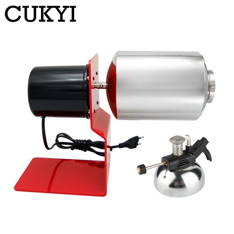 CUKYI – torréfacteur électrique de grains de café, en acier inoxydable, outils de cuisson, séchage des grains, noix, machine à rôtir, Type tambour, poêle à gaz, chauffage US ► Photo 1/3