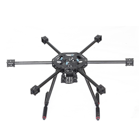 LJI X600-X6 X6 600mm X600 FPV cadre Hexacopter avec patin de train d'atterrissage en Fiber de carbone Version améliorée pour F450 S550 RC Multicopter ► Photo 1/6