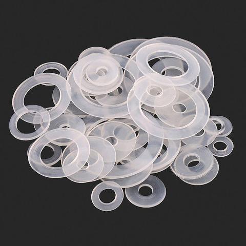 100 pièces blanc Nylon rondelle plaqué plat entretoise joints rondelle en plastique joint bague M3/M3.5/M4/M5/M5.8/M6/M8/M10/M12/M14/M16-M20 ► Photo 1/6