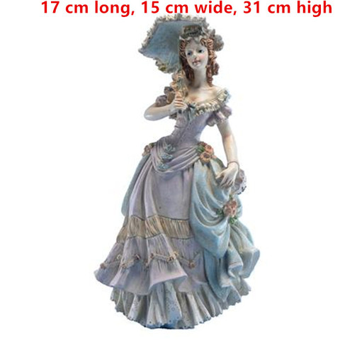 Statue fille victorienne européenne, Figurines de beauté personnage de mode en résine, cadeau de mariage créatif, décoration pour la maison, Art créatif ► Photo 1/6