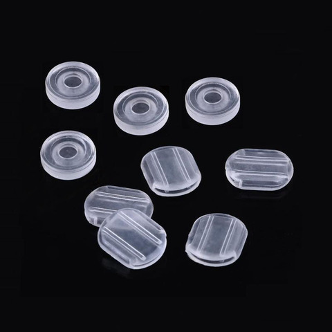 Coussinets arrière pour boucles d'oreilles, 50 pièces, en Silicone transparent, confortables, coussins pour Clips sur boucles d'oreilles ► Photo 1/6