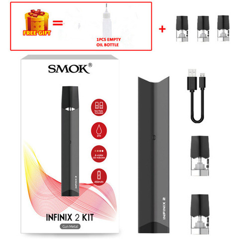 Vape Smok Infinix 2 Kit 450mah batterie 2ml Pod électronique Vape stylo Cigarette électronique narguilé stylo Cig Kit de démarrage vaporisateur S1 ► Photo 1/6