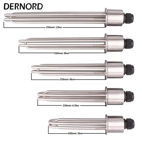 Élément chauffant de réservoir SUS304, bride tri clover de 2 
