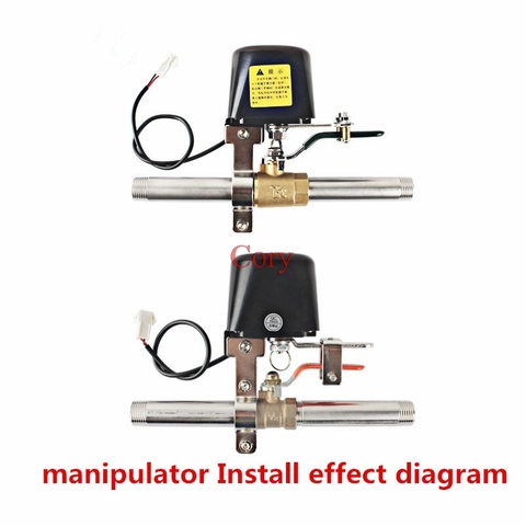 Vanne automatique d'arrêt de gaz/eau, interrupteur de valve électrique, manipulateur d'alarme de canalisation, papillon de coupure 12V 1A 1 pièce 1/2 