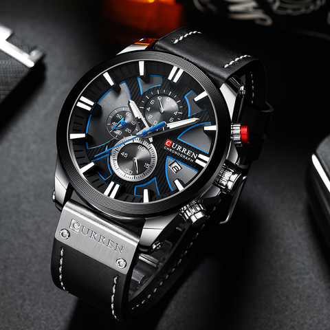 CURREN – Montre-bracelet à Quartz à la mode pour homme, accessoire étanche de style militaire, parfait pour le sport, donne l'heure et la date ► Photo 1/6