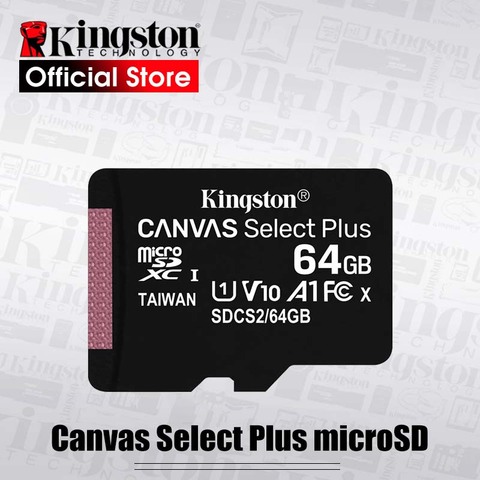 Kingston-carte micro sd en toile Select Plus, classe 10, 16 go/32 go/64 go/128 go/256 go, TF, mémoire Flash, pour téléphone ► Photo 1/6