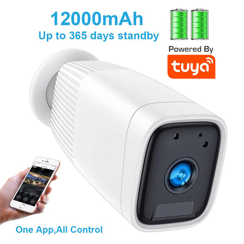 Tuya-caméra de surveillance extérieure IP WiFi hd 1080P, étanche, avec batterie, Audio bidirectionnel, Vision nocturne, détection de mouvement PIR ► Photo 1/6