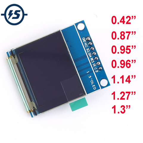 Module d'affichage LCD TFT OLED SPI RGB SSD1306 SSD1351 SSD1331 ST7789 ST7789 pilote 0.42 