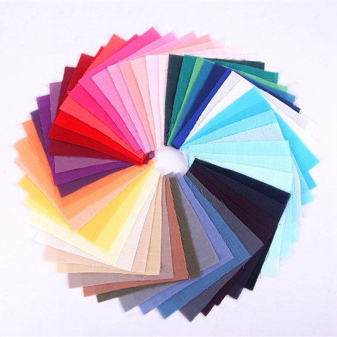 Tissu pièces/lot coton solide pour Patchwork, couture et matelassage, accessoires faits main, matériau J01 ► Photo 1/6
