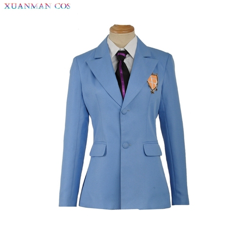 Ouran lycée hôte Club adulte uniforme Blazer et cravate fuji oka Haruhi Cosplay Costume fête d'halloween ► Photo 1/6