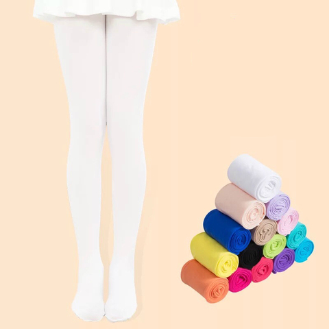Spring/autumn candy color children tights for baby girls kids cute velvet White pantyhose stockings for Ballet dance girl tights ► Photo 1/4