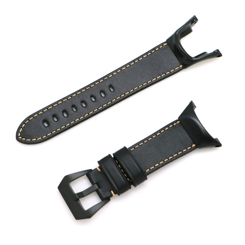 Wtitech Bracelet de remplacement Bracelet de montre en cuir de vachette Bracelet pour Suunto Ambit/Ambit2/Ambit3 Sport/course/pic ► Photo 1/1