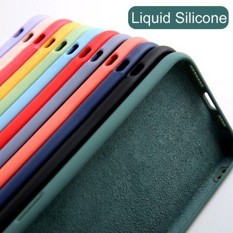 Coque de luxe en Silicone souple pour iPhone, étui résistant aux chocs, couleur bonbon, pour iPhone 7, 6, 6s, 8 Plus, 5, 5s, SE, X, Xs, 11 Pro Max, XR ► Photo 1/6