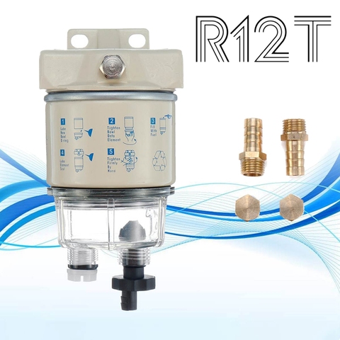 Moteur Diesel de séparateur d'eau de filtre à carburant marin de R12T pour le filtre combiné de voiture de Racor 140R 120AT S3240 NPT ZG1/4-19 ► Photo 1/6