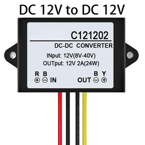 Régulateur de tension étanche 12V DC à 12V DC 2a, adaptateur de stabilisateur, accessoires de voiture C121202 ► Photo 1/6
