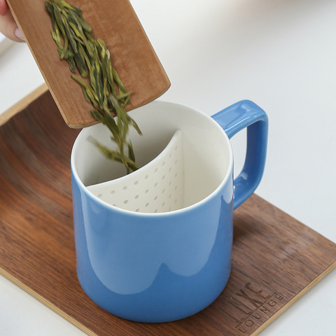 Tasse à thé originale en céramique, avec couvercle, pour biscuits, fleurs, pour eau, cadeau de bureau ► Photo 1/6