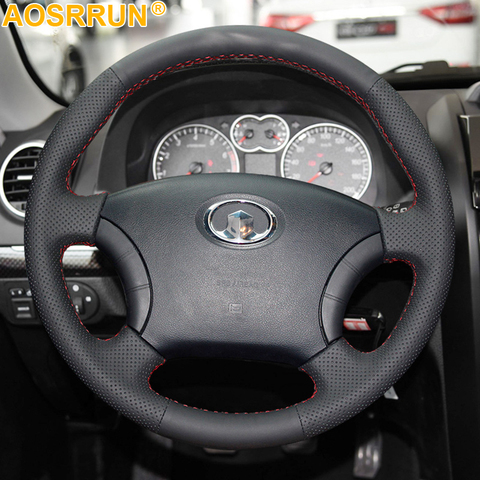 AOSRRUN couvre-volant de voiture cousu main en cuir pour grande muraille Haval H3 H5 Wingle 3 Wingle 5 accessoires de voiture ► Photo 1/2