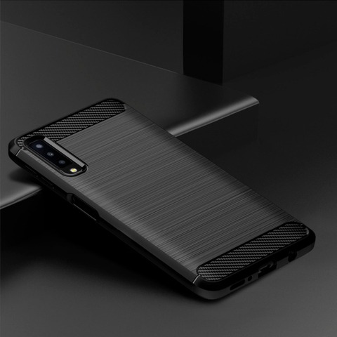 Coque de téléphone à Texture brossée, étui en Fiber de carbone pour Samsung Galaxy A7 2022 A8 Star A6 Plus A9 Lite Pro A3 A5 2017 A6S A8S A9S ► Photo 1/6