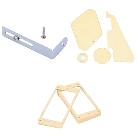 Cadre de micros crème + support de Pickguard + Kit de couvercles de commutateur de cavité pour guitare LP ► Photo 1/6