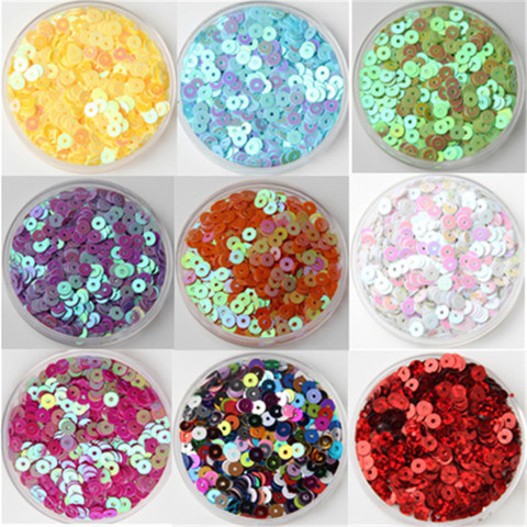 3mm 4mm 5mm 6mm plat rond PVC paillettes en vrac Paillette couture artisanat pour mariage décoration vêtement robe chaussure casquettes accessoires à créer soi-même ► Photo 1/6