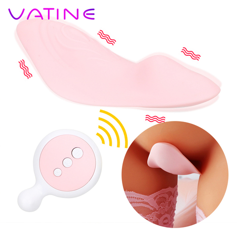 VATINE stimulateur clitoridien Portable culotte vibrateur sans fil télécommande Invisible vibrant oeuf jouets sexuels pour femme ► Photo 1/6