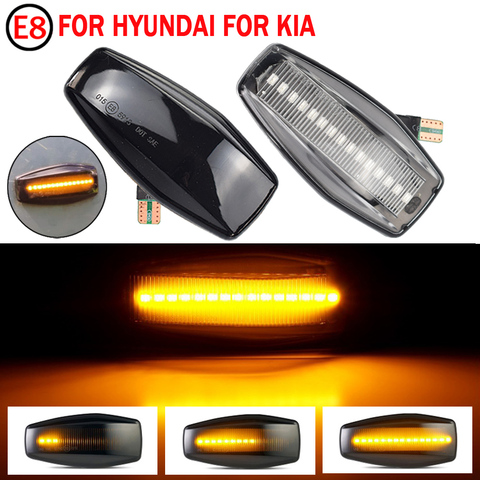 2 pièces pour Hyundai indicateur LED d'eau coulante marqueur latéral clignotant pour Elantra Getz Sonata XG terrasse Tucson i10 coupé ► Photo 1/6