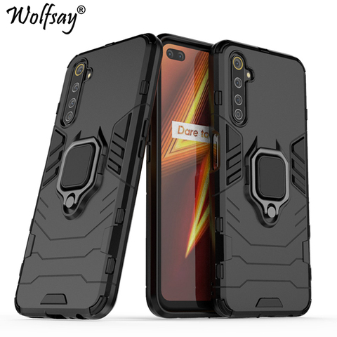 Pour Oppo Realme 6 Pro étui armure support d'aspiration magnétique couvercle de bord complet pour Oppo Realme 6 Pro housse Realme 6 Pro Real Me 6 Pro ► Photo 1/6