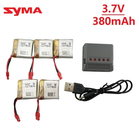 Mise à niveau 9 Minutes 3.7V 380mAh lipo batterie et chargeur pour SYMA X21 X21W x26 X26A drone RC quadrirotor pièces de rechange 3.7V batterie ► Photo 1/6