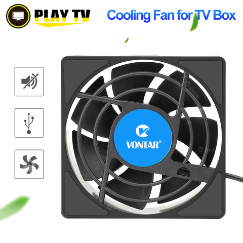 VONTAR C1 ventilateur de refroidissement pour Android TV Box H96 Max X3 HK1 TX6 décodeur sans fil silencieux silencieux refroidisseur USB puissance radiateur Mini ventilateur ► Photo 1/6