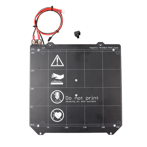 Prusa – lit chauffant i3/MK2.5 pour imprimante 3d, avec arrière traces, aimants N35UH, lit chauffant ► Photo 1/6