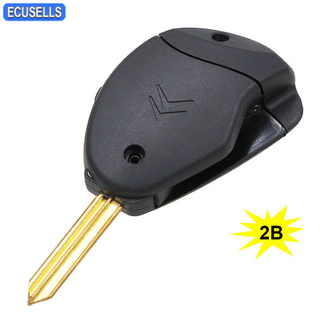 Coque de clé télécommande intelligente à 2 boutons, pliable, pour citroën escape Xantia Xsara Synergie ► Photo 1/6