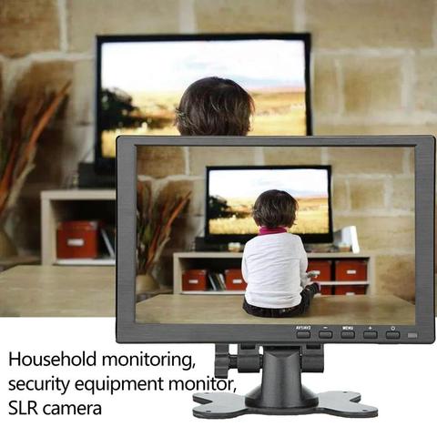 Moniteur Portable 10 pouces compatible HDMI 1920x1080 HD IPS écran ordinateur moniteur LED avec étui en cuir pour PS4 Pro/Xbox/téléphone ► Photo 1/6