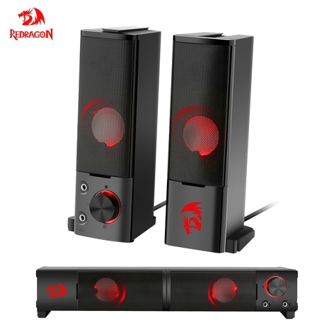 Redragon GS550 aux 3.5mm stéréo surround musique haut-parleurs intelligents colonne barre de son pour l'ordinateur PC maison portable TV haut-parleurs ► Photo 1/6