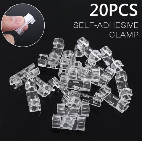 Nouveauté auto-adhésif Transparent fil finisseur Portable Mini serre-câble stockage Clips de fixation pour cordons d'alimentation ► Photo 1/6