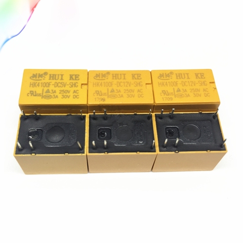 Relais HK4100F 3/5V DIP6 3a 250V AC/ 3a 30V DC 5 pièces ► Photo 1/1