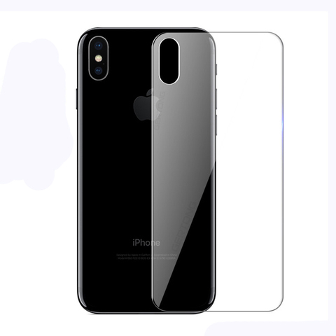 Dos Transparent Film En Verre Trempé Pour iPhone 12 Pro max 12 mini 11 Pro XS MAX X 8 7 Plus XR Protecteur D'écran en verre ► Photo 1/6