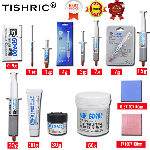 Tisric-processeur thermique conducteur, 0.5g, 1g, 3g, 4g, 7g, 30g, 150g, GD900, pâte de graisse, ventilateur de refroidissement à refroidisseur de processeur ► Photo 1/6