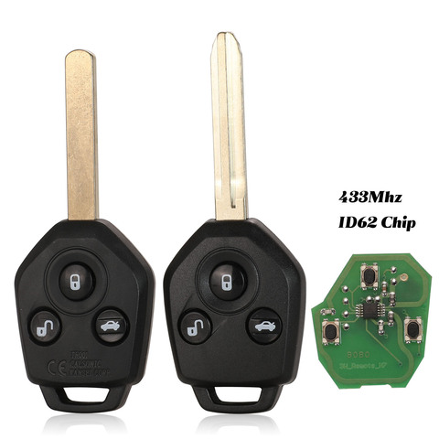 Jingyuqin – clé télécommande à 3 boutons, 433MHz, 4D62 ID60 G, pour Subaru Forester OutBack XV original/améliorée, pliable ► Photo 1/5
