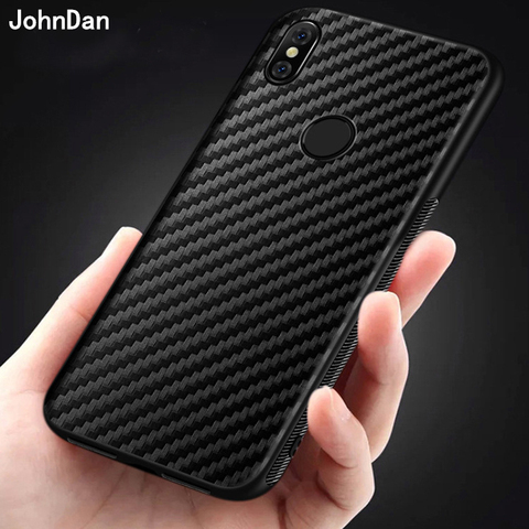 Coque en Fiber de carbone pour Xiaomi, étui en TPU souple Ultra fin pour Redmi Note 8, 9 Pro, 7, 5, 6, 9A, 9C, 8A, 7A, 6A ► Photo 1/6