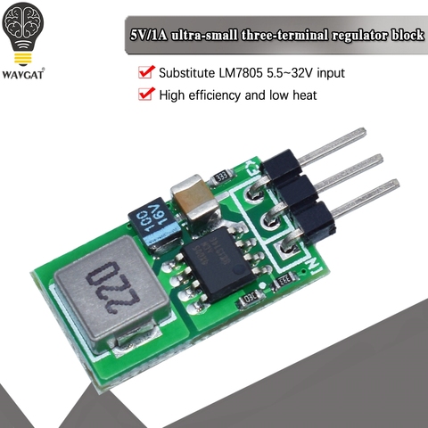 DC5.5-32V à 5V/1A régulateur de tension remplacer à-220 LM7805 5V régulateur de tension Positive entrée 5.5-32v à 5v1a Buck Module ► Photo 1/6